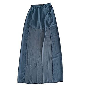 Divided by H&M Black Sheer Hi Low Skirt 2